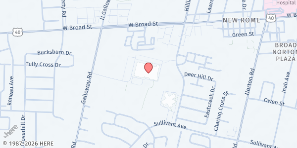Map showing South-Western City School - Westland High School at 146 Galloway Road, Westchester-Green Countrie, OH