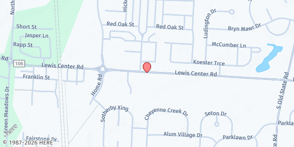 Map showing Ethos Food Pantry - Westerville at 6576 Africa Rd, Westerville, OH