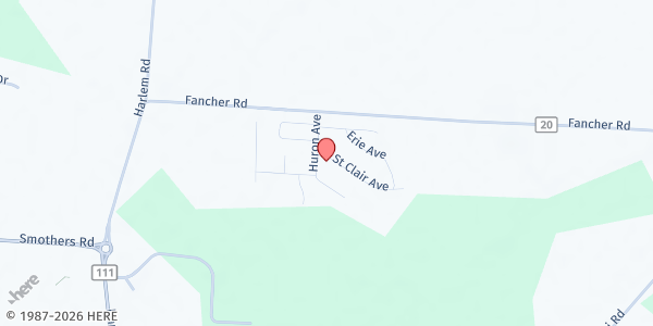 Map showing Lutheran Social Services Delaware County Food Pantry at 11050 Fancher Road, Westerville, OH