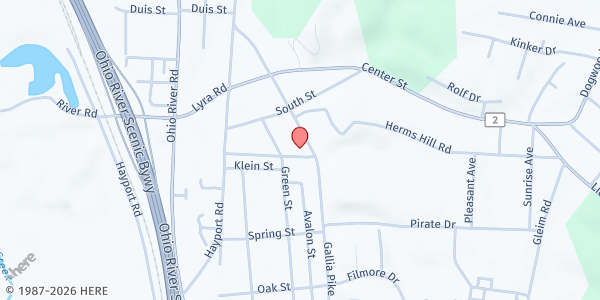 Map showing Wheelersburg UMC at 11605 Gallia Pike, Wheelersburg, OH