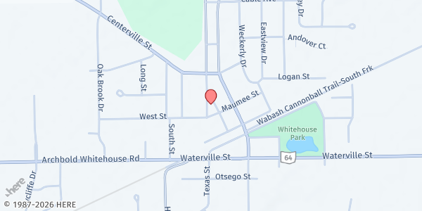 Map showing Zion United Methodist Church at 10926 Maumee Street, Whitehouse, OH