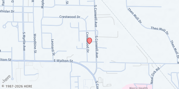 Map showing Salvation Army - Willard at 313 Crestwood Dr., Willard, OH