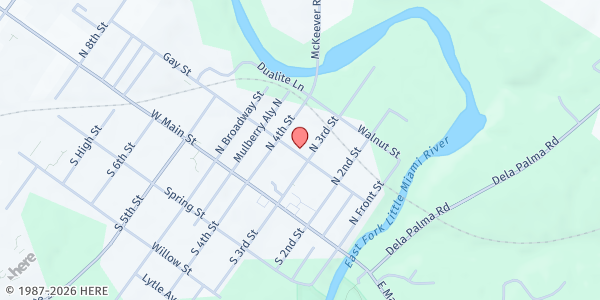 Map showing Williamsburg Community Mission at 330 Gay Street, Williamsburg, OH