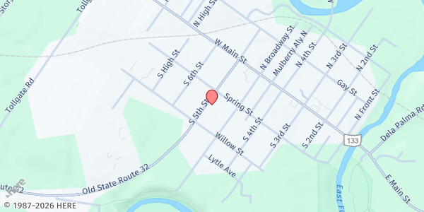 Map showing Williamsburg Nazarene Church at 243 South 5th Street, Williamsburg, OH