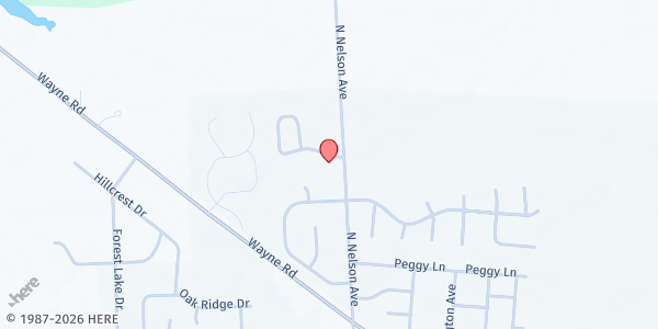 Map showing Wilmington Savings Bank - Clinton County Senior Center at 717 North Neslon Avenue, Wilmington, OH