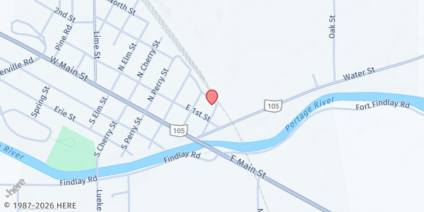 Map showing Woodville Good Samaritan Council at 212 Bridge Street, WOODVILLE, OH