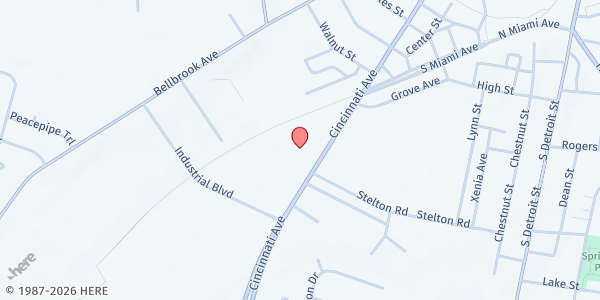 Map showing FISH Xenia Food Pantry at 774 Cincinnati Ave, Xenia, OH