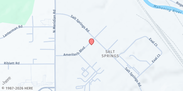 Map showing Second Harvest Food Bank of the Mahoning Valley at Second Harvest Food Bank of the Mahoning Valley, Youngstown, OH