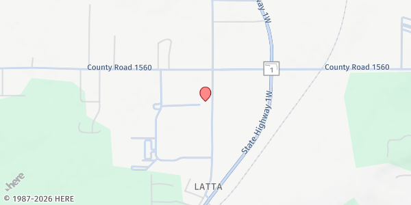 Map showing Morris Memorial Baptist Church at 16121 County Rd 3540, Ada, OK