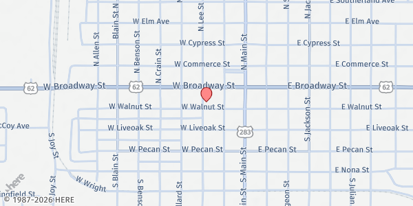 Map showing Operation Care Ministries at 221 W. Walnut St. #4240, Altus, OK
