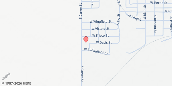 Map showing Southwest Oklahoma Community Action Group of Altus at 900 S Carver Rd, Altus, OK