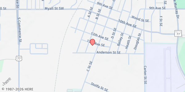 Map showing Southern Oklahoma Nutrition Program of Ardmore at 220 13th Ave. SE, Ardmore, OK