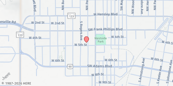 Map showing Concern Center at 333 S Penn Ave, Bartlesville, OK
