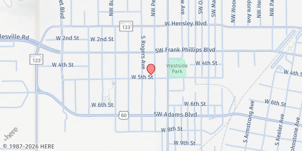 Map showing Concern Emergency Services - Bartlesville at 333 S Penn Ave, Bartlesville, OK