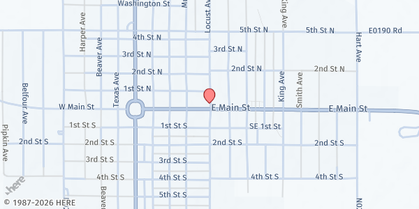 Map showing Cimarron County Food Pantry at 319 E Main St, Boise City, OK