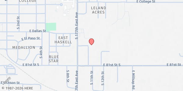 Map showing Catholic Charities / St. Anne at 1012 E. Fort Worth, Broken Arrow, OK