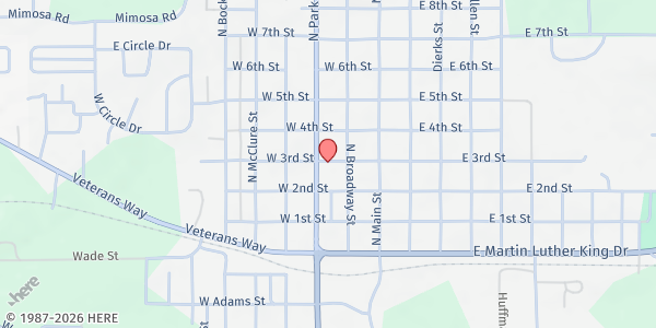 Map showing Feed the Need / Broken Bow at 201 Weyerhaeuser Lane, Broken Bow, OK