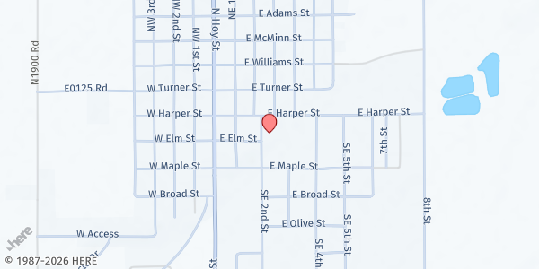 Map showing First United Methodist of Buffalo at 223 SE 2nd St, Buffalo, OK