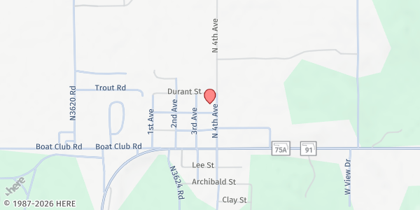 Map showing Cartwright Community Center at 309 North 4th Avenue, Cartwright, OK
