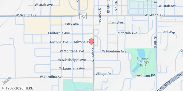 Map showing Salvation Army of Chickasha at 2402 S 16th St, Chickasha, OK