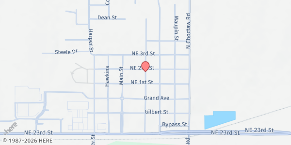 Map showing Eastern Oklahoma County Resource Center at 1850 Commerce Drive, Choctaw, OK