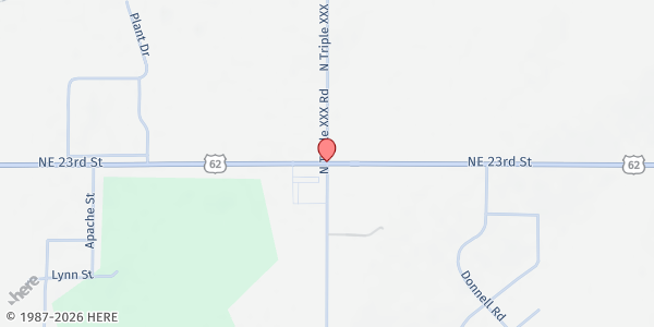 Map showing Lighthouse Family Church at NE 23rd St. & Triple X Rd., Choctaw, OK