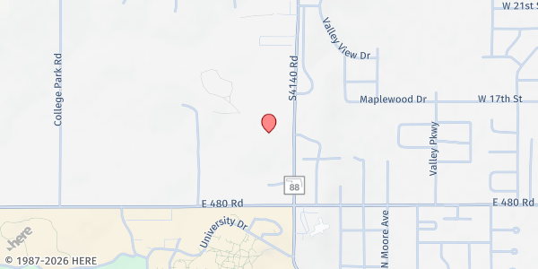 Map showing First UMC at 1615 OK-88, Claremore, OK