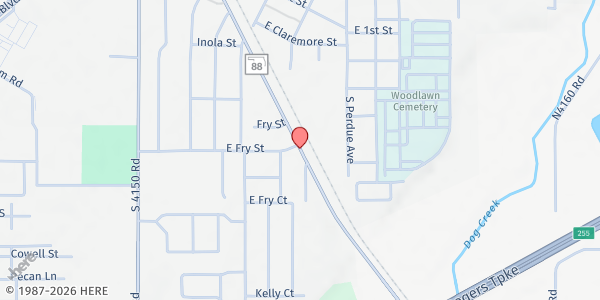 Map showing Good Samaritan Ministries - Food Distribution Center at 715 OK-88, Claremore, OK