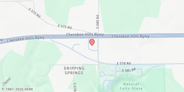 Map showing Victory Worship Center/Colcord at 6899 US-412, Colcord, OK