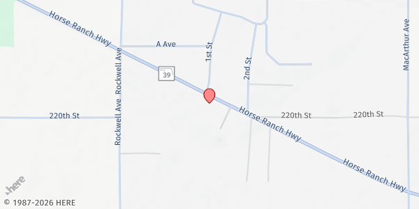 Map showing Dibble Senior Center at 12314 St Hwy 39, Dibble, OK