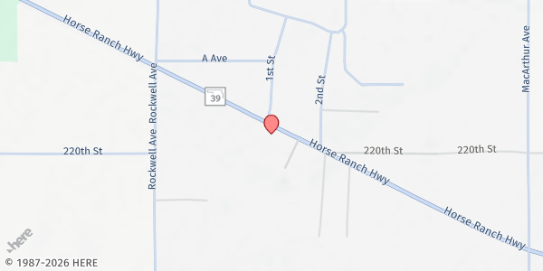 Map showing Dibble Senior Center Food Pantry at 12314 St Hwy 39, Dibble, OK