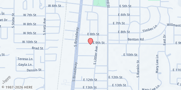 Map showing Samaritan House at 42 E 9th St, Edmond, OK