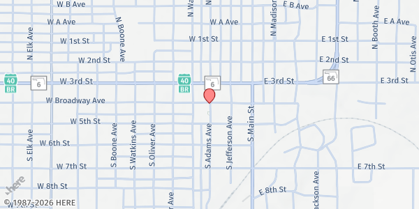 Map showing Elk City Help Inc. Food & Resource Center at 609 W Ave E, Elk City, OK