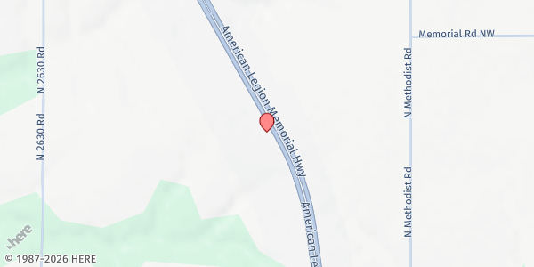 Map showing New Life Assembly of God Food Pantry at 8155 Hwy 281, Geary, OK