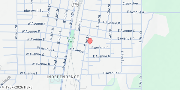 Map showing The Altar at 101 Division St., Heavener, OK