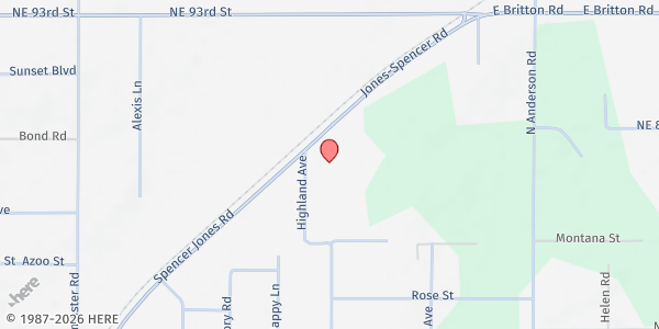 Map showing Carry the Light at 11514 Cottage Ln, Jones, OK