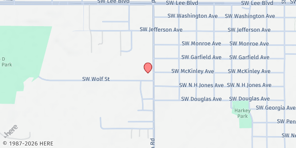 Map showing Lawton Food Bank Food & Resource Center at 1819 SW Sheridan Rd, Lawton, OK