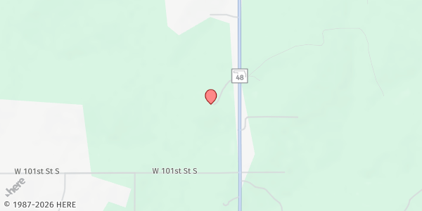 Map showing Freedom Hill Baptist Church at 9914 State Hwy 48, Mannford, OK