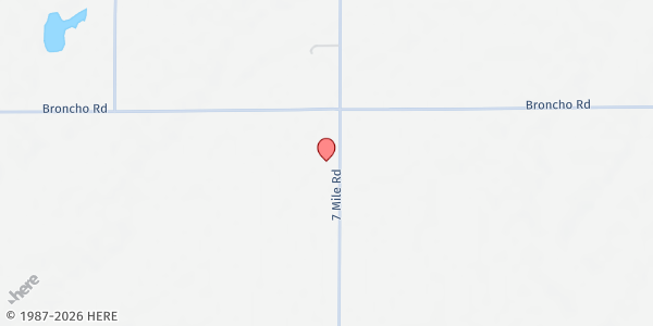 Map showing Central High Community Food Pantry at 166141 7 Mile Road, Marlow, OK