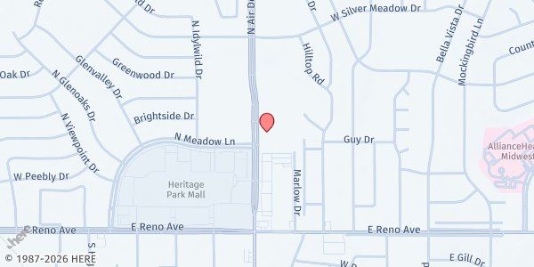Map showing St. Matthew UMC at 300 N. Air Depot Blvd., Midwest City, OK