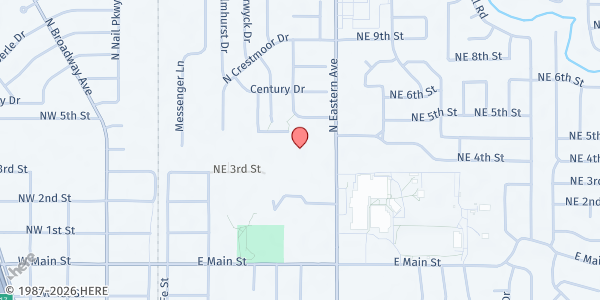 Map showing Fresh Start Community Church at 309 N. Eastern Ave., Moore, OK