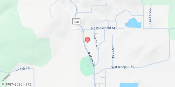 Map showing Muldrow Cherokee Community Organization at 603 North Main Street, Muldrow, OK