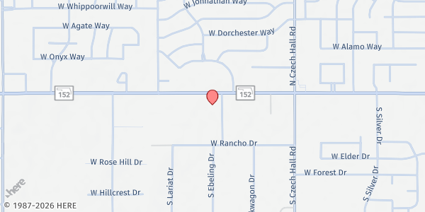 Map showing Loaves and Fishes of Mustang at 1116 W State Hwy 152, Mustang, OK