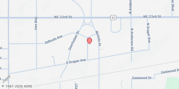 Map showing First Baptist Church of Nicoma Park (We Care) at 2020 Nicoma Ln, Nicoma Park, OK