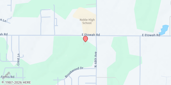 Map showing Covenant Church at 4600 E Etowah Rd, Noble, OK