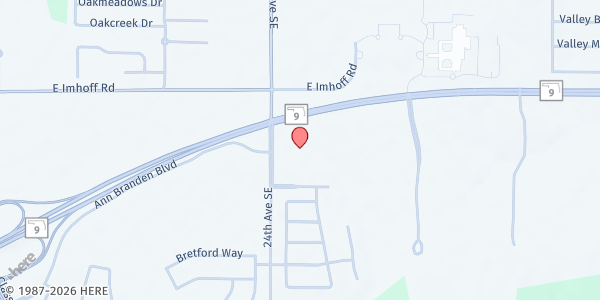 Map showing CrossPointe Church - Food Distribution Center at 2601 24th Ave NE, Norman, OK