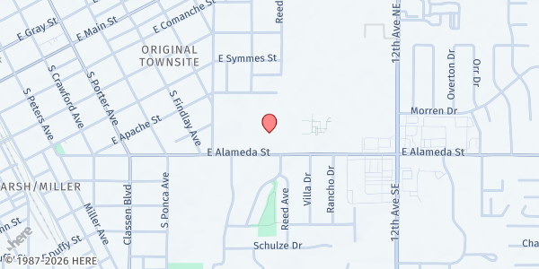 Map showing Family Life Center at 801 E Alameda St, Norman, OK