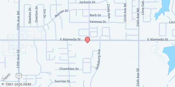 Map showing Norman Seventh-day Adventist Church at 1818 E. Alameda St., Norman, OK
