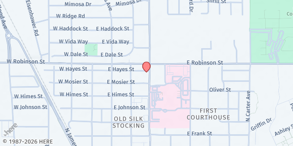 Map showing Salvation Army of Norman at 1124 N Porter, Norman, OK