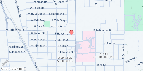 Map showing The Salvation Army - Norman Shelter at 318 E. Hayes St., Norman, OK